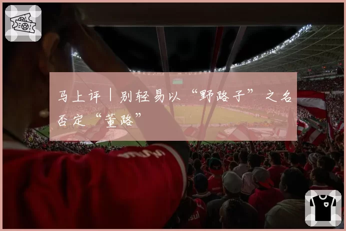 马上评｜别轻易以“野路子”之名否定“董路”